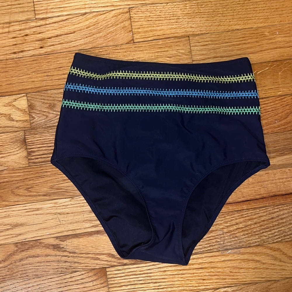 Aerie navy blue high waisted bathing suit bottoms